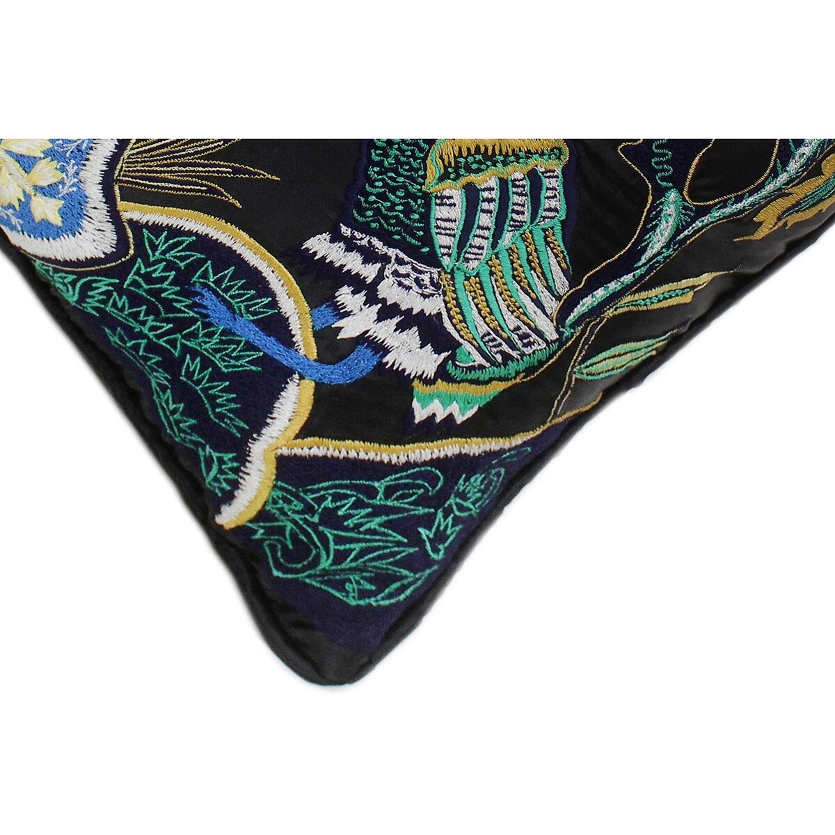 Boho Chic Waddell Silk Embroidered Handmade Pillow
