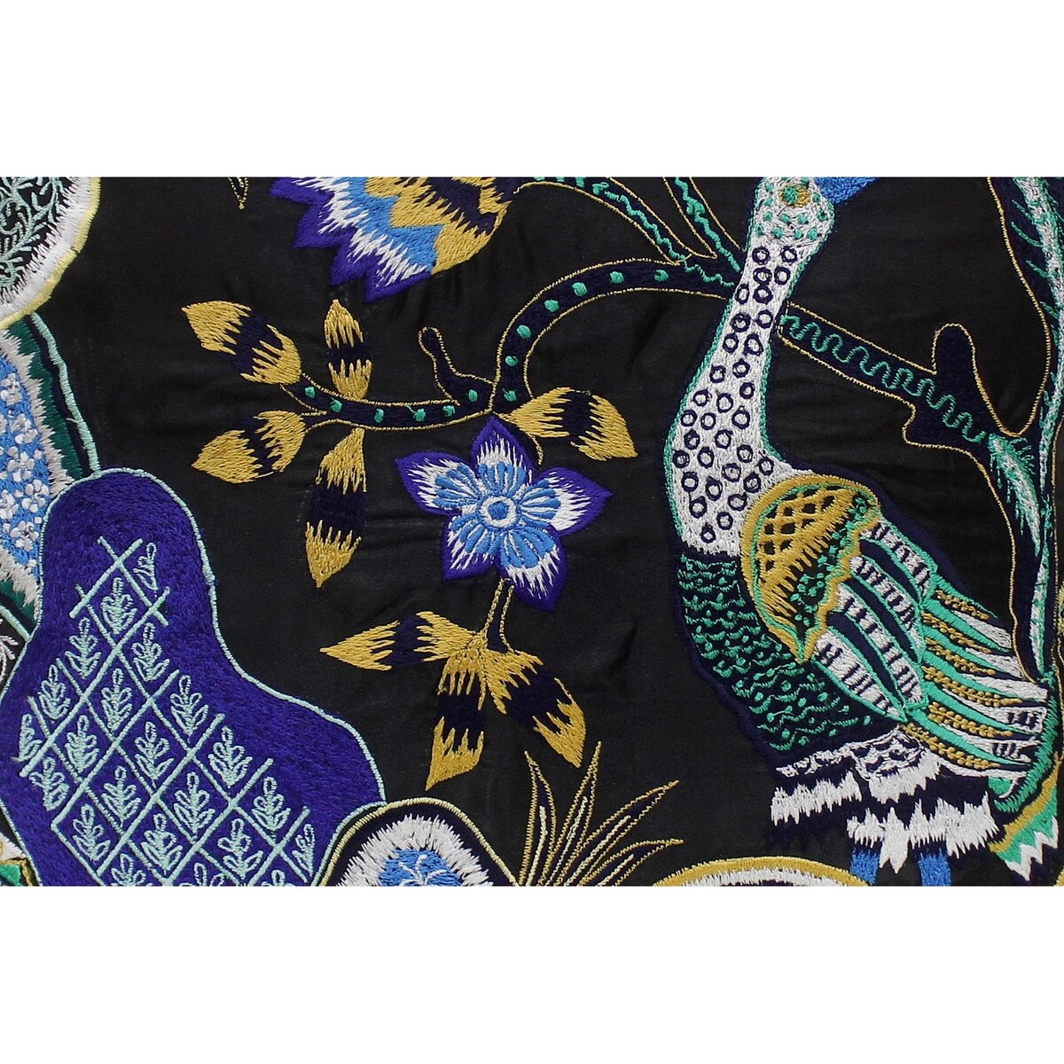 Boho Chic Waddell Silk Embroidered Handmade Pillow