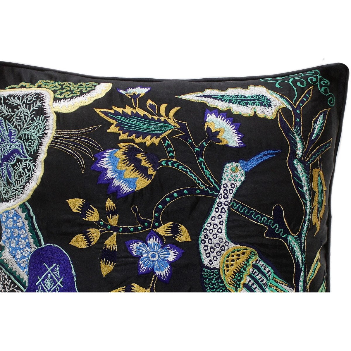 Boho Chic Waddell Silk Embroidered Handmade Pillow