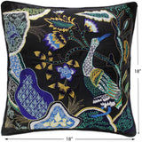 Boho Chic Waddell Silk Embroidered Handmade Pillow