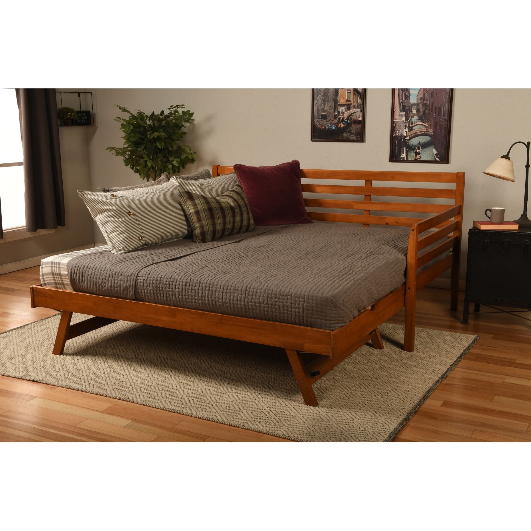 Somette Boho Daybed with Additional Pop Up Bed Mattresses Not Included