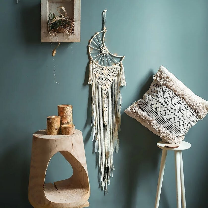 Boho Dream Catcher Wall Hanging Macrame With Lights