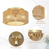 Boho Light Fixtures Ceiling Mount - brown