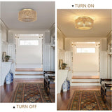 Boho Light Fixtures Ceiling Mount - brown