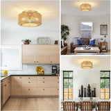 Boho Light Fixtures Ceiling Mount - brown