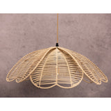 Boho Rattan Flower Pendant Light Coastal Hanging Fixture Light - 20" Wide
