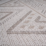 Boho Trellis Outdoor Rug for Patio Modern durable in Beige Cream
