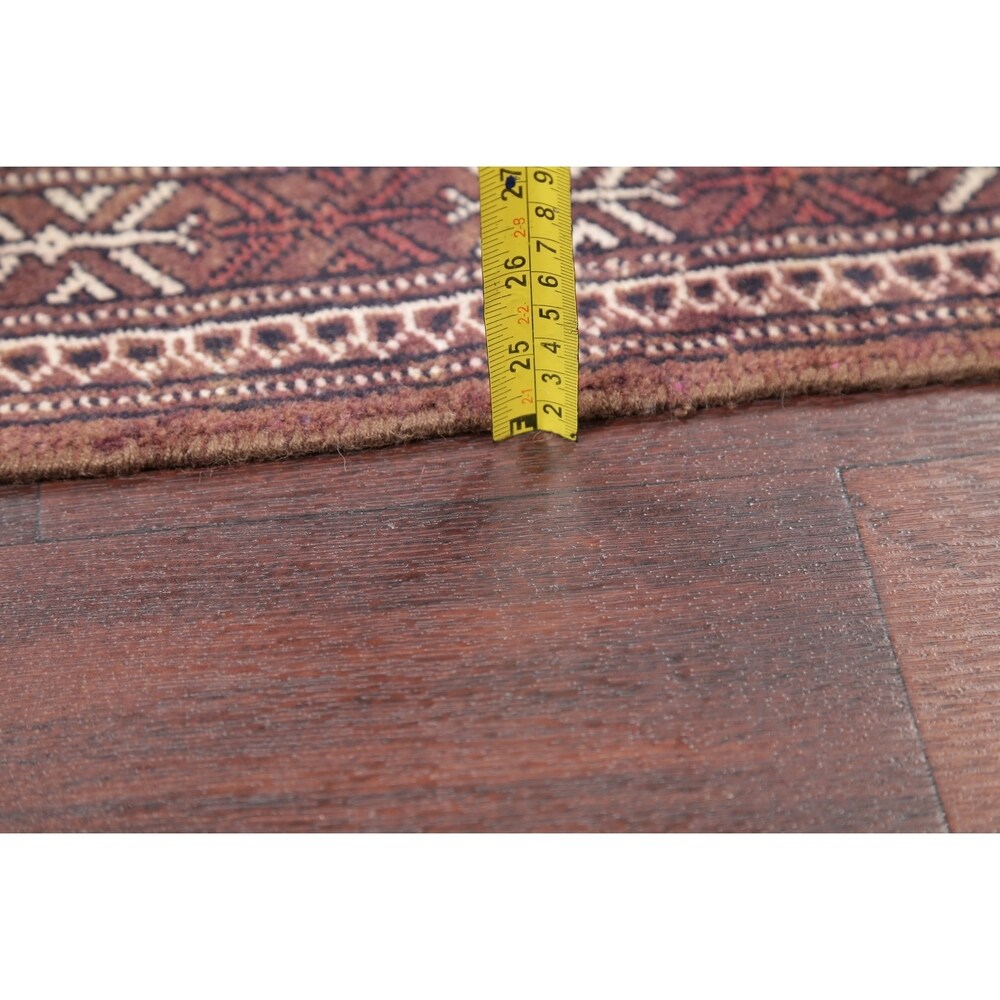 Bokhara Geometric Hand-Knotted Wool Pakistan Oriental Rug - 5'10" x 3'4" Runner