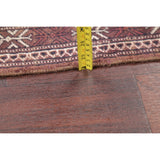 Bokhara Geometric Hand-Knotted Wool Pakistan Oriental Rug - 5'10" x 3'4" Runner