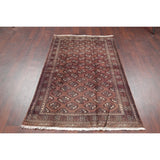 Bokhara Geometric Hand-Knotted Wool Pakistan Oriental Rug - 5'10" x 3'4" Runner