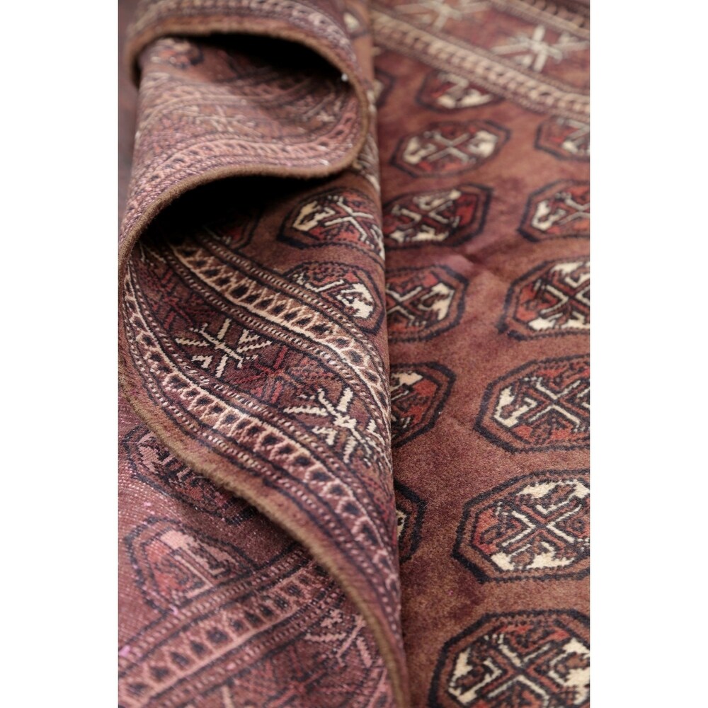 Bokhara Geometric Hand-Knotted Wool Pakistan Oriental Rug - 5'10" x 3'4" Runner