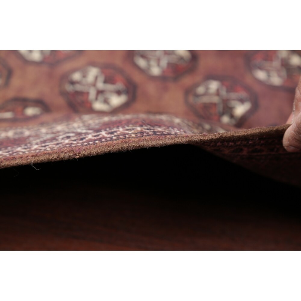 Bokhara Geometric Hand-Knotted Wool Pakistan Oriental Rug - 5'10" x 3'4" Runner