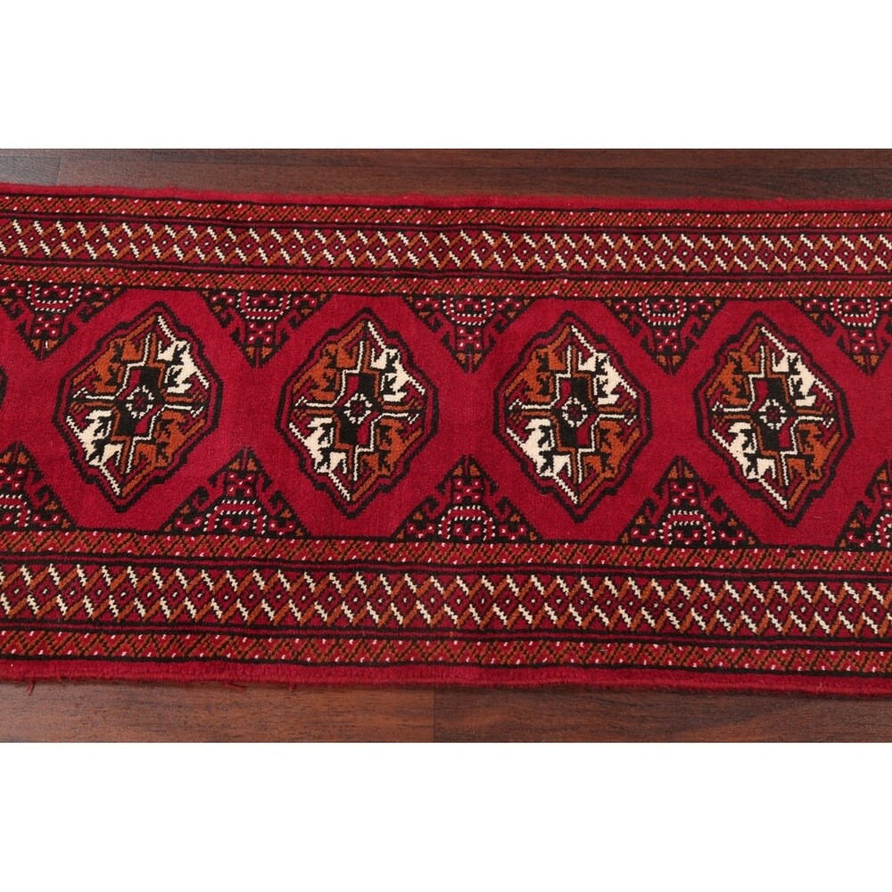 Bokhara Hand Knotted Traditional Oriental Wool Pakistani Rug - 6' 4" x 2' 0" Runner
