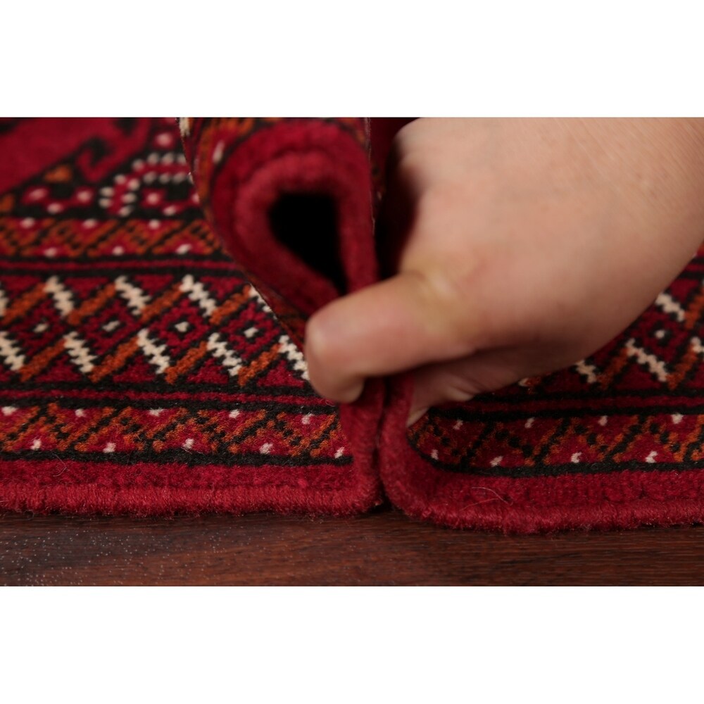 Bokhara Hand Knotted Traditional Oriental Wool Pakistani Rug - 6' 4" x 2' 0" Runner