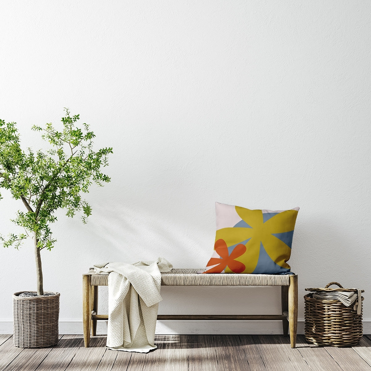 Bold Flowers Polyester Indoor Pillow
