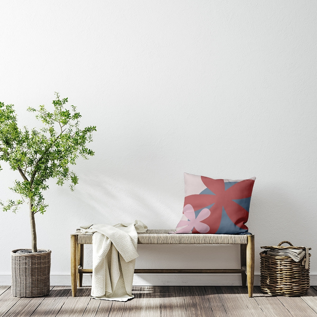 Bold Flowers Polyester Indoor Pillow