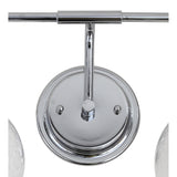 Bolha 24" 3-light Metal/ Bubbled Glass Vanity Light, Chrome by JONATHAN Y