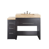 Bolzana 48-inch Wood/Marble Espresso-colored Single Vanity Sink