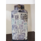 Somette Outlet Nostalgic Stamps Rectangular Table Lamp