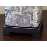Somette Outlet Nostalgic Stamps Rectangular Table Lamp