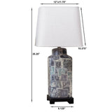 Somette Outlet Nostalgic Stamps Rectangular Table Lamp