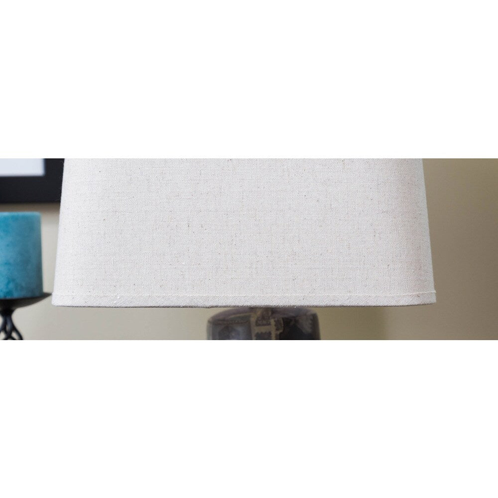 Somette Outlet Nostalgic Stamps Rectangular Table Lamp