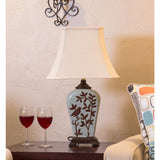 Bombay Turquoise Bird and Tree Silhouette Table Lamp