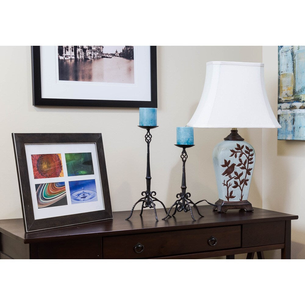 Bombay Turquoise Bird and Tree Silhouette Table Lamp