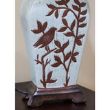 Bombay Turquoise Bird and Tree Silhouette Table Lamp