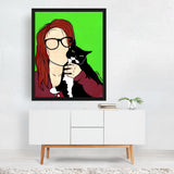 Bonded Painting Cat Art Print/Poster