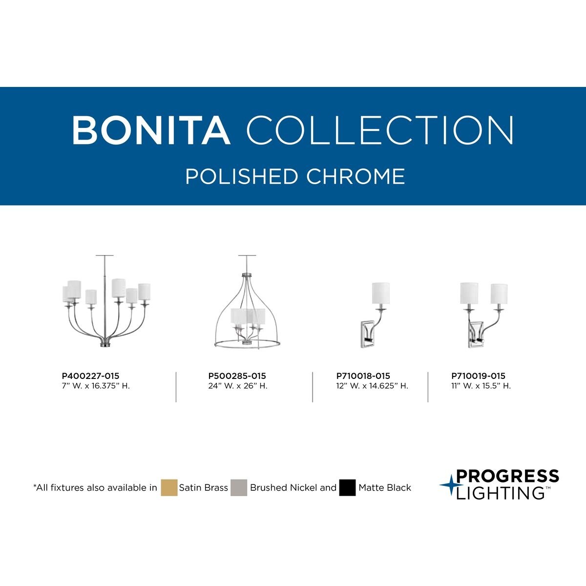 Bonita Collection 2-Light Polished Chrome Sconce