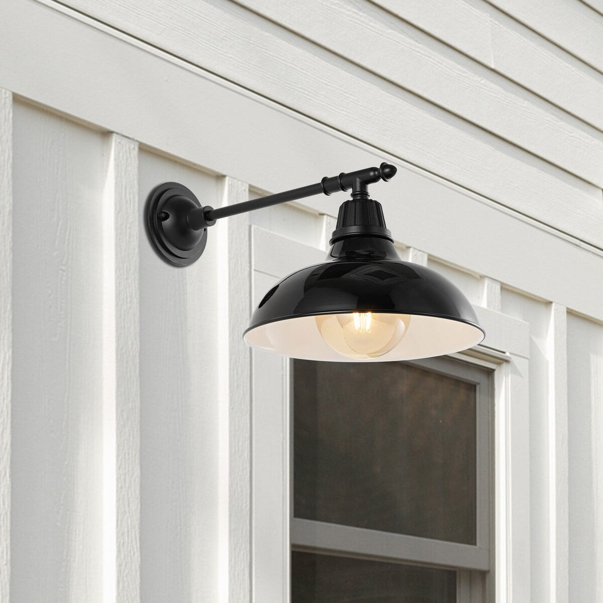 Bonner 12.25" Farmhouse Indoor/Outdoor LED Victorian Arm Sconce