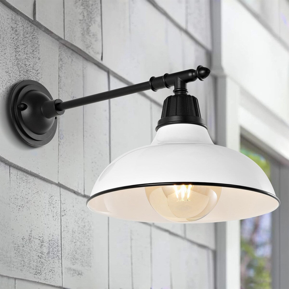 Bonner 12.25" Farmhouse Indoor/Outdoor LED Victorian Arm Sconce