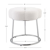 Bonnie Sherpa Daisy Vanity Stool