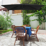 Bonosuki 10 x 6.5ft Patio Rectangular Umbrella with Tilt and Crank