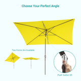 Bonosuki 10 x 6.5ft Patio Rectangular Umbrella with Tilt and Crank