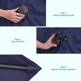 Bonosuki 10 x 6.5ft Patio Rectangular Umbrella with Tilt and Crank