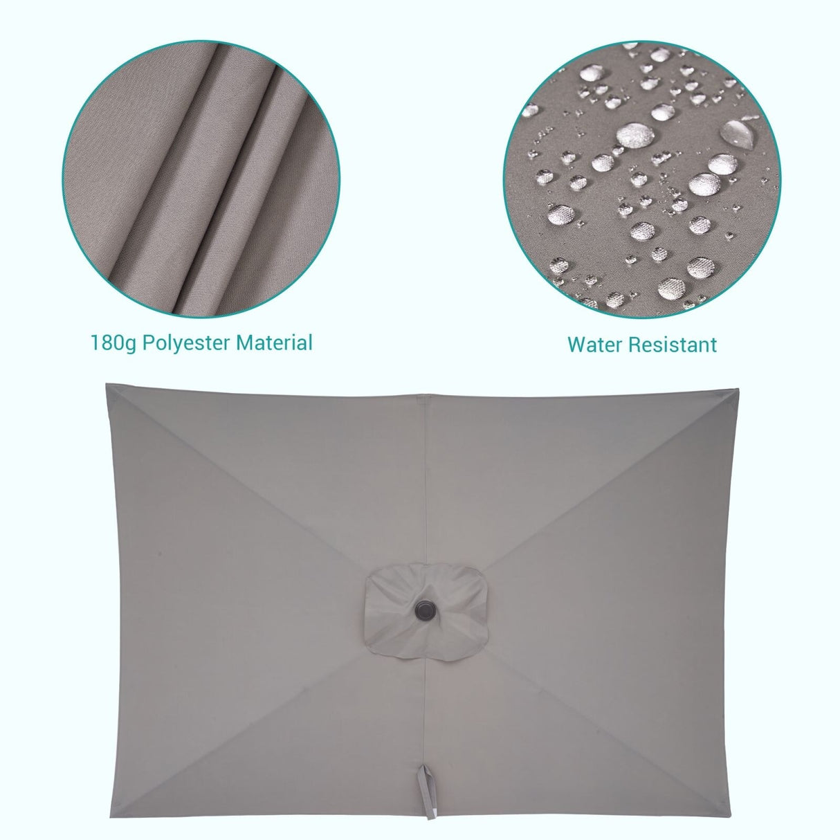 Bonosuki 10 x 6.5ft Patio Rectangular Umbrella with Tilt and Crank