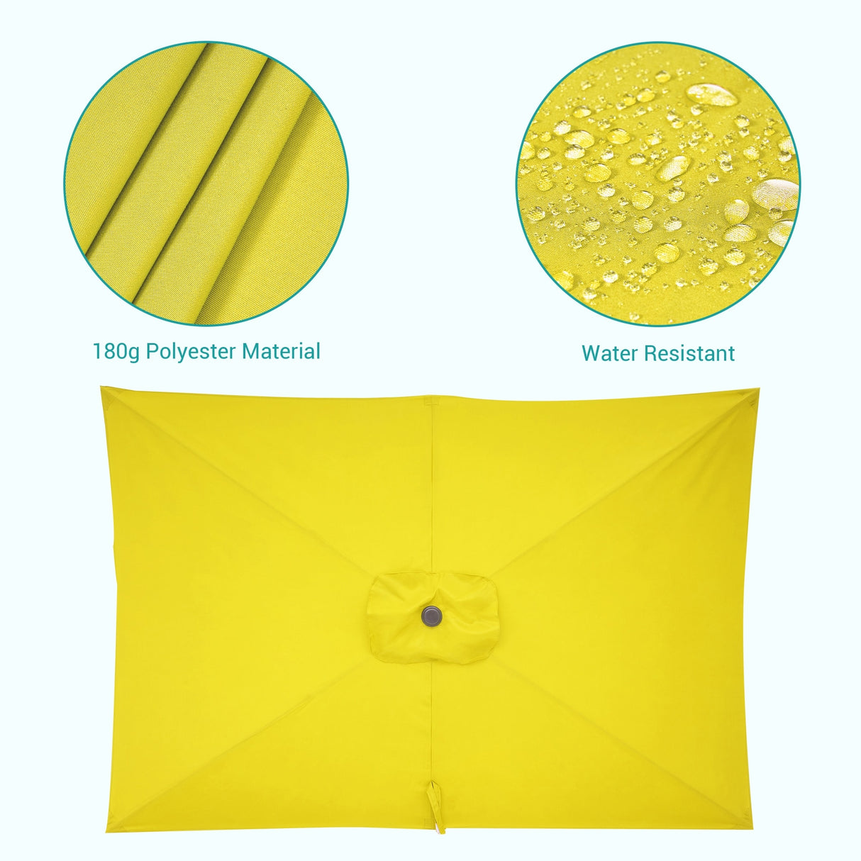Bonosuki 10 x 6.5ft Patio Rectangular Umbrella with Tilt and Crank