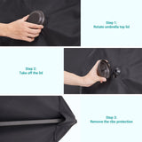 Bonosuki 10 x 6.5ft Patio Rectangular Umbrella with Tilt and Crank