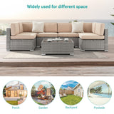 Bonosuki 7-Piece Patio Furniture Set All-Weather Conversation Sets
