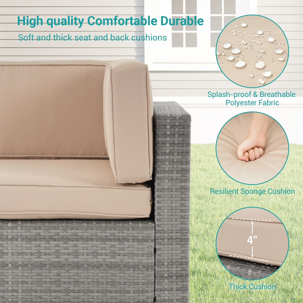 Bonosuki 7-Piece Patio Furniture Set All-Weather Conversation Sets