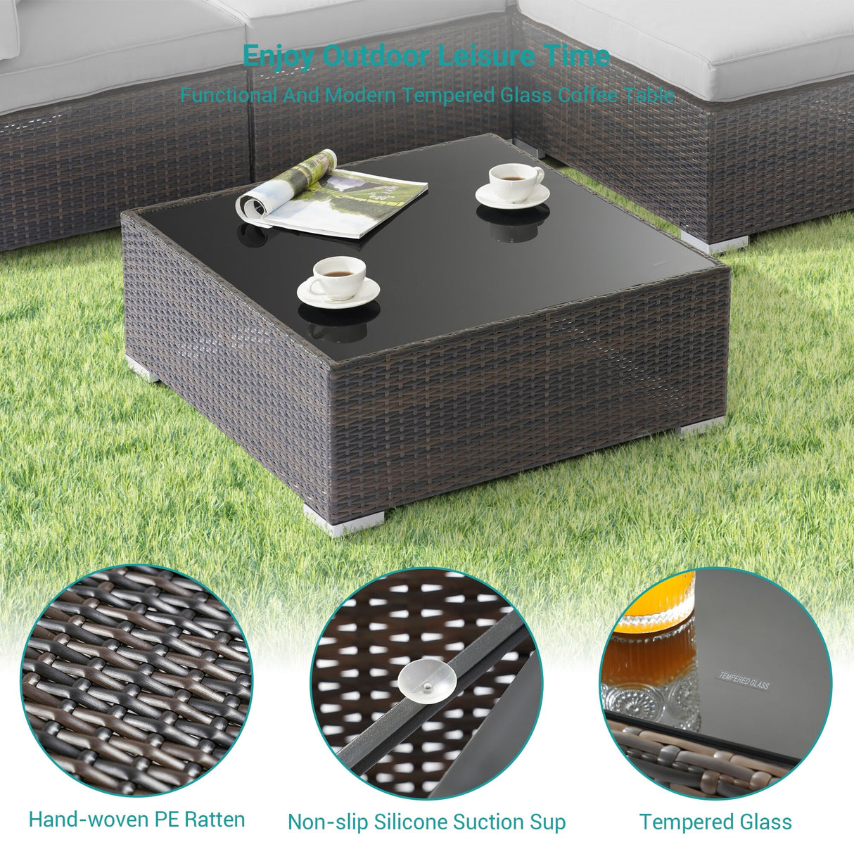 Bonosuki 7-Piece Patio Furniture Set All-Weather Conversation Sets