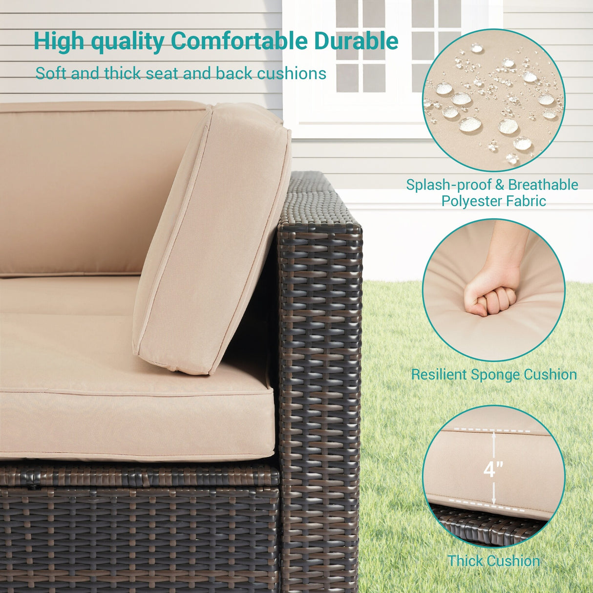Bonosuki 7-Piece Patio Furniture Set All-Weather Conversation Sets