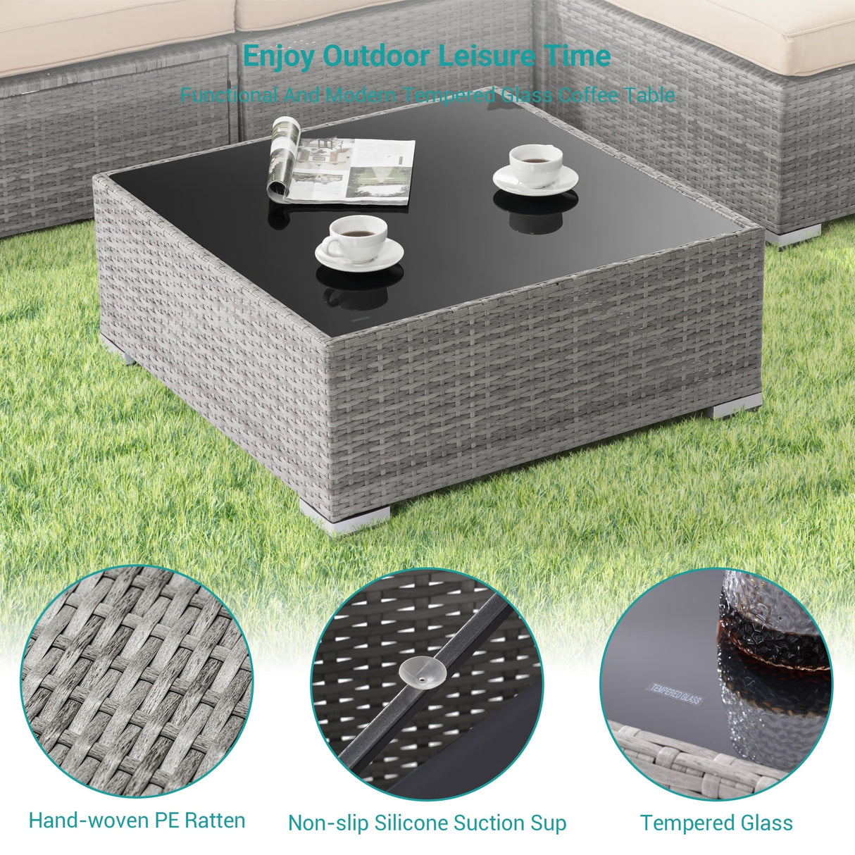 Bonosuki 7-Piece Patio Furniture Set All-Weather Conversation Sets