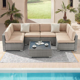 Bonosuki 7-Piece Patio Furniture Set All-Weather Conversation Sets