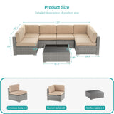 Bonosuki 7-Piece Patio Furniture Set All-Weather Conversation Sets