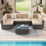 Bonosuki 7-Piece Patio Furniture Set All-Weather Conversation Sets