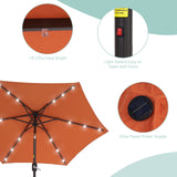 Bonosuki 7.5Ft LED Patio Market Umbrella Outdoor Table Umbrella