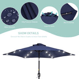 Bonosuki 7.5Ft LED Patio Market Umbrella Outdoor Table Umbrella